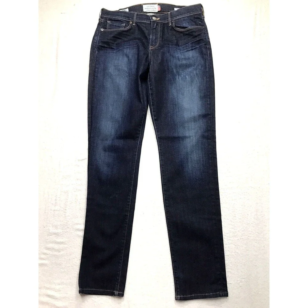 LUCKY Selvedge Jean Women 12/31 (32x32) Sofia Skinny Dark Wash Cone Denim USA